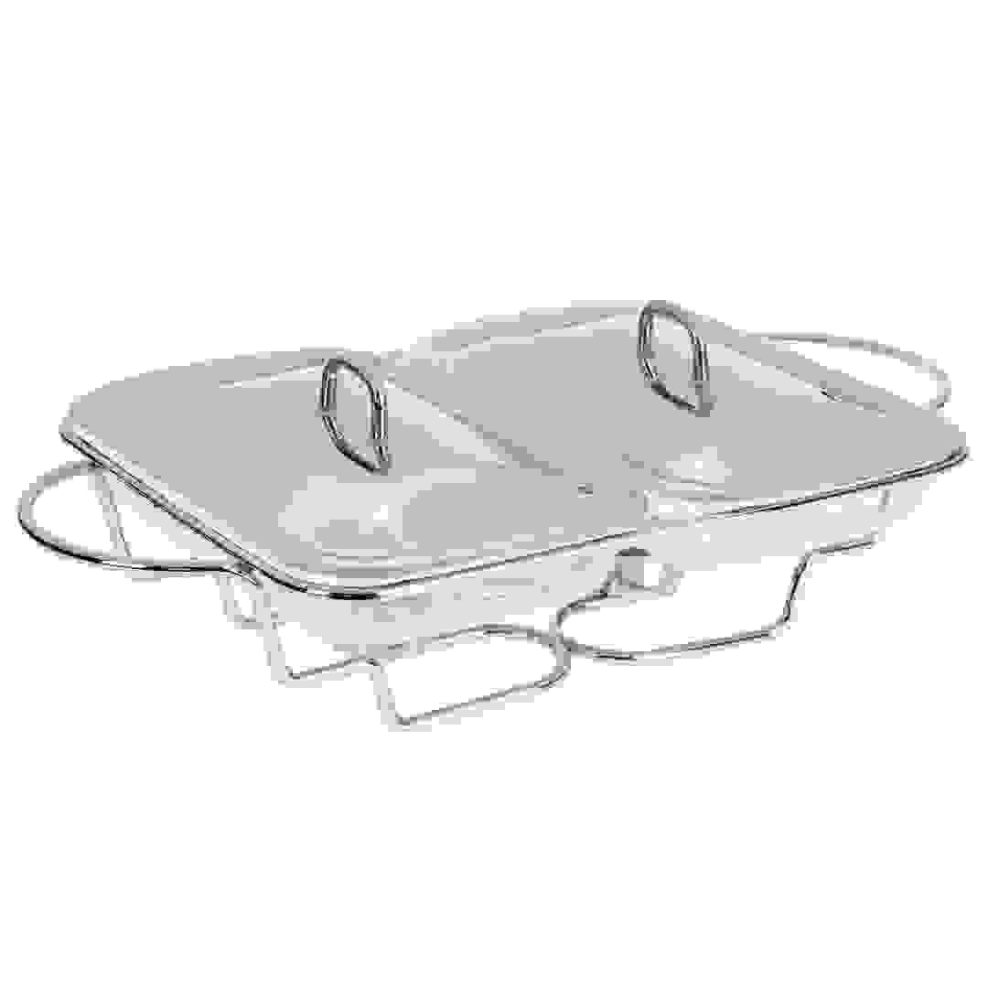 Stainless Steel Rectangular Food Warmer Set (1.5 L, 2 Pc.)