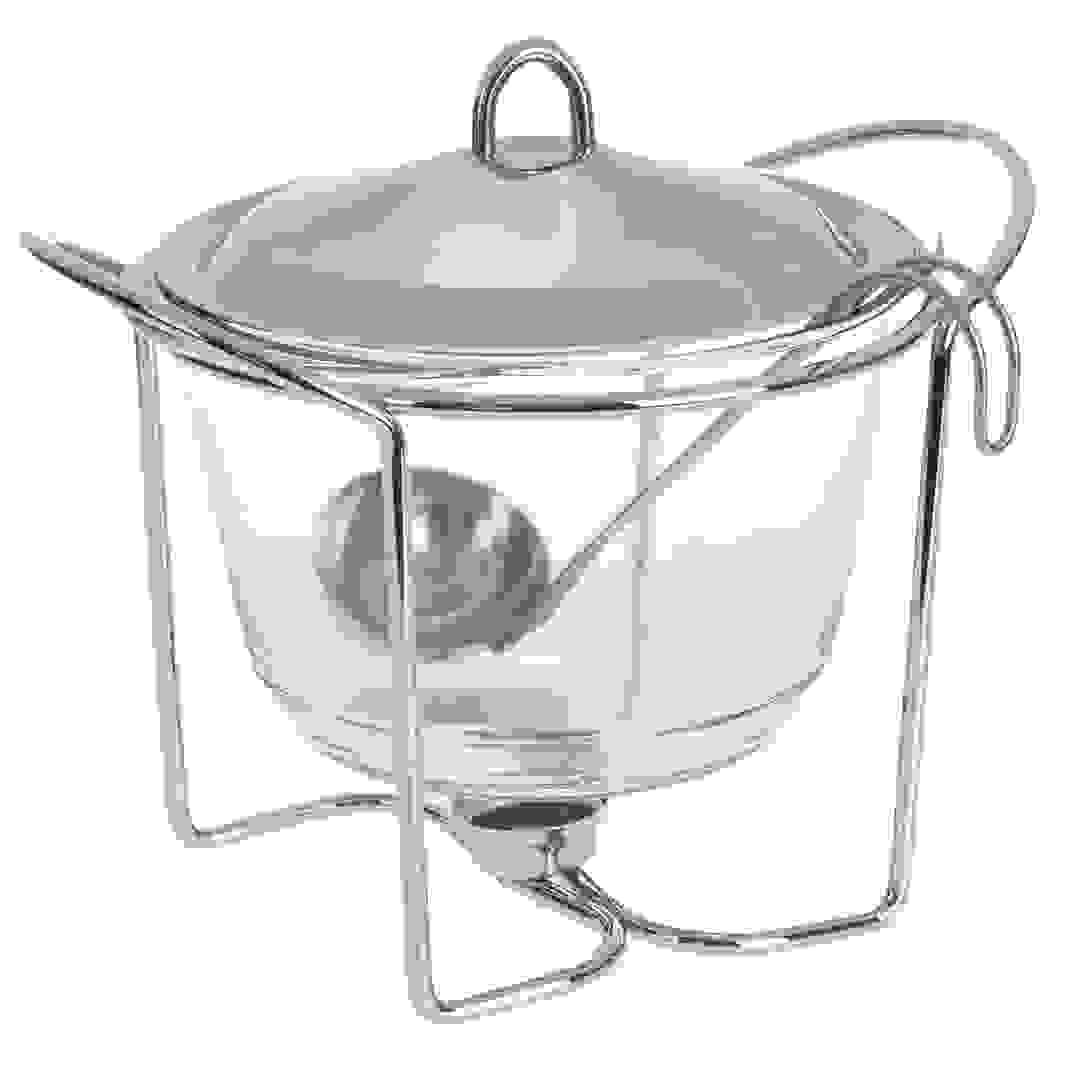 Round Soup Warmer (4 L, Silver)