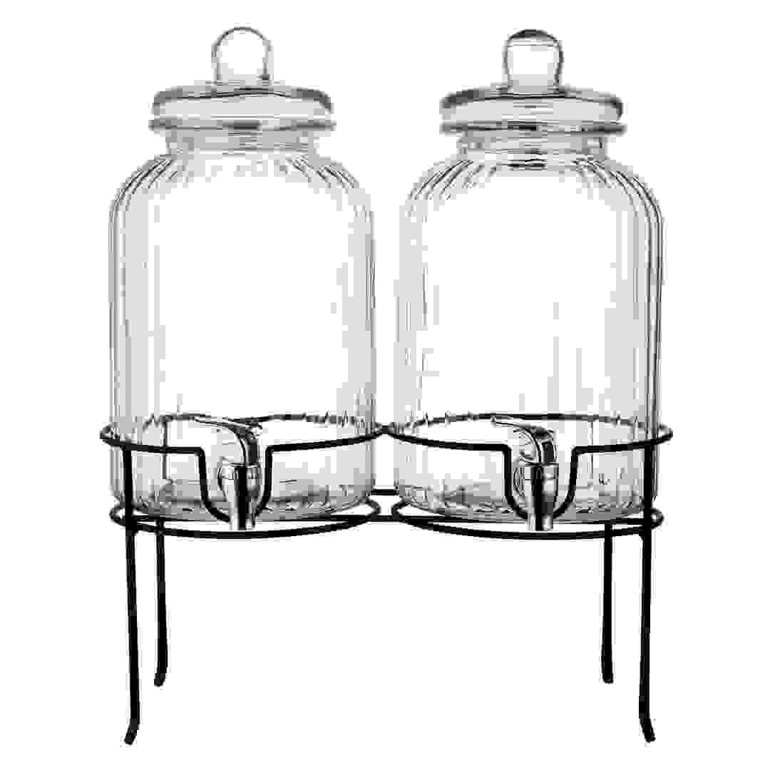 Glass Dispenser Set W/Stand (4.7 L, 2 Pc.)