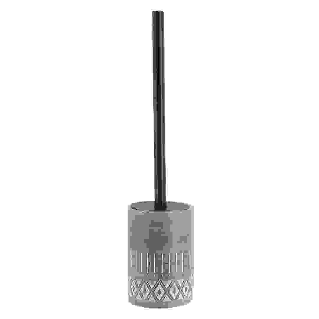 Tendance Cement Toilet Brush with Holder (Gray, 9.2 x 36 cm)