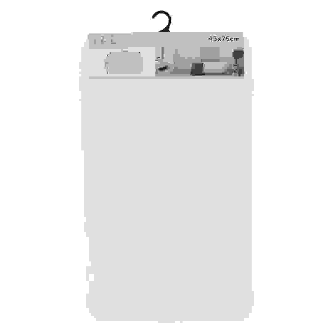 سجادة حمام مايكروفايبر/لاتكس تندانس (أبيض، 45 × 75 سم)