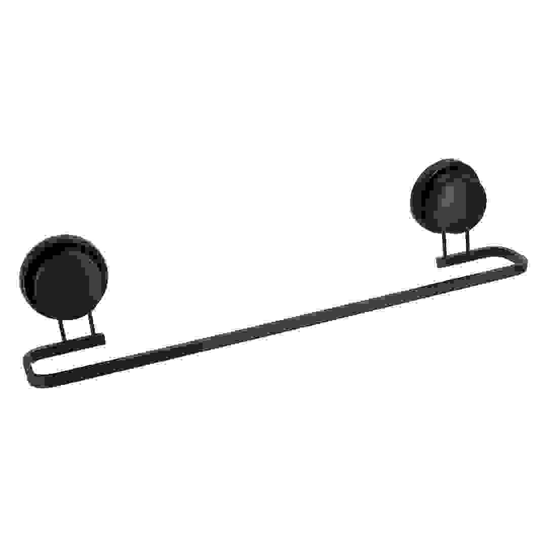 Tendance Aluminum Towel Rail on 2 Suction Cups (45 x 7.5 x 10 cm, Black)