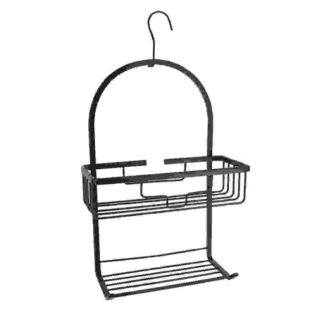 حامل أدوات استحمام ألمنيوم مع خطاف تندانس (28 × 12.5 × 49.5 سم، أسود)