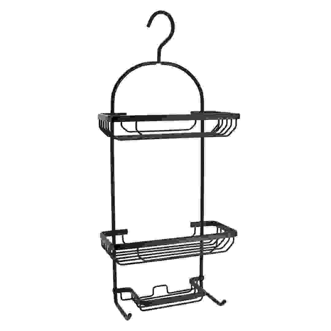 Tendance Aluminum Shower Caddy with Hook (28 x 12.5 x 65 cm, Black)