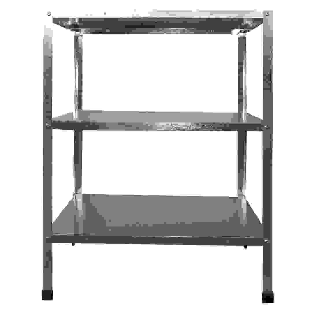 وحدة رفوف فولاذية مجلفنة (3 طبقات، 60 × 27 × 74 سم)