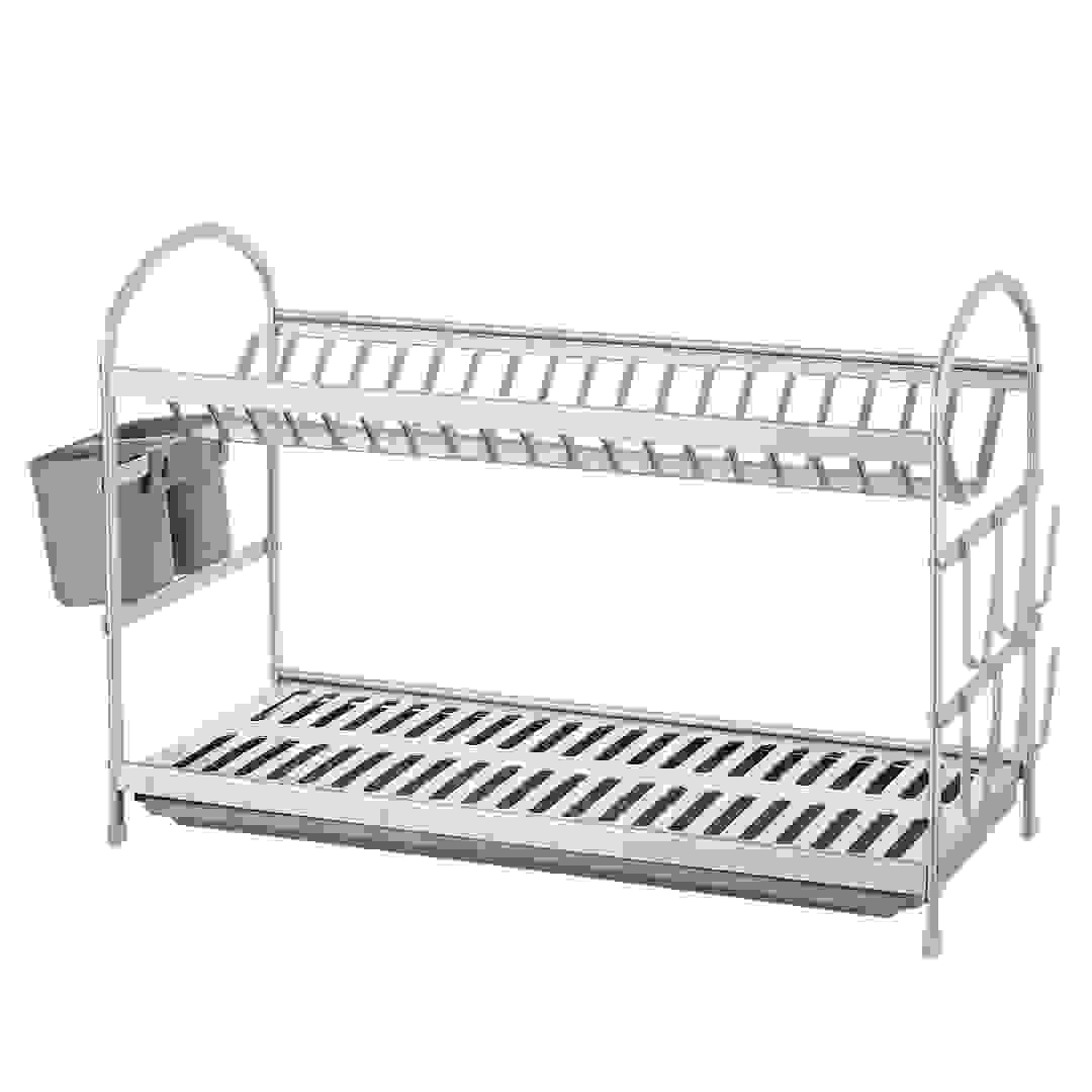Parfait Large 2-Layer Dish Rack (62 cm, White)
