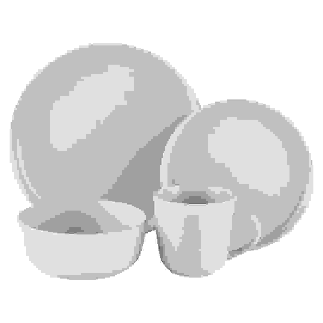 طقم أطباق طعام خزف الحجري (16 قطعة، أخضر)