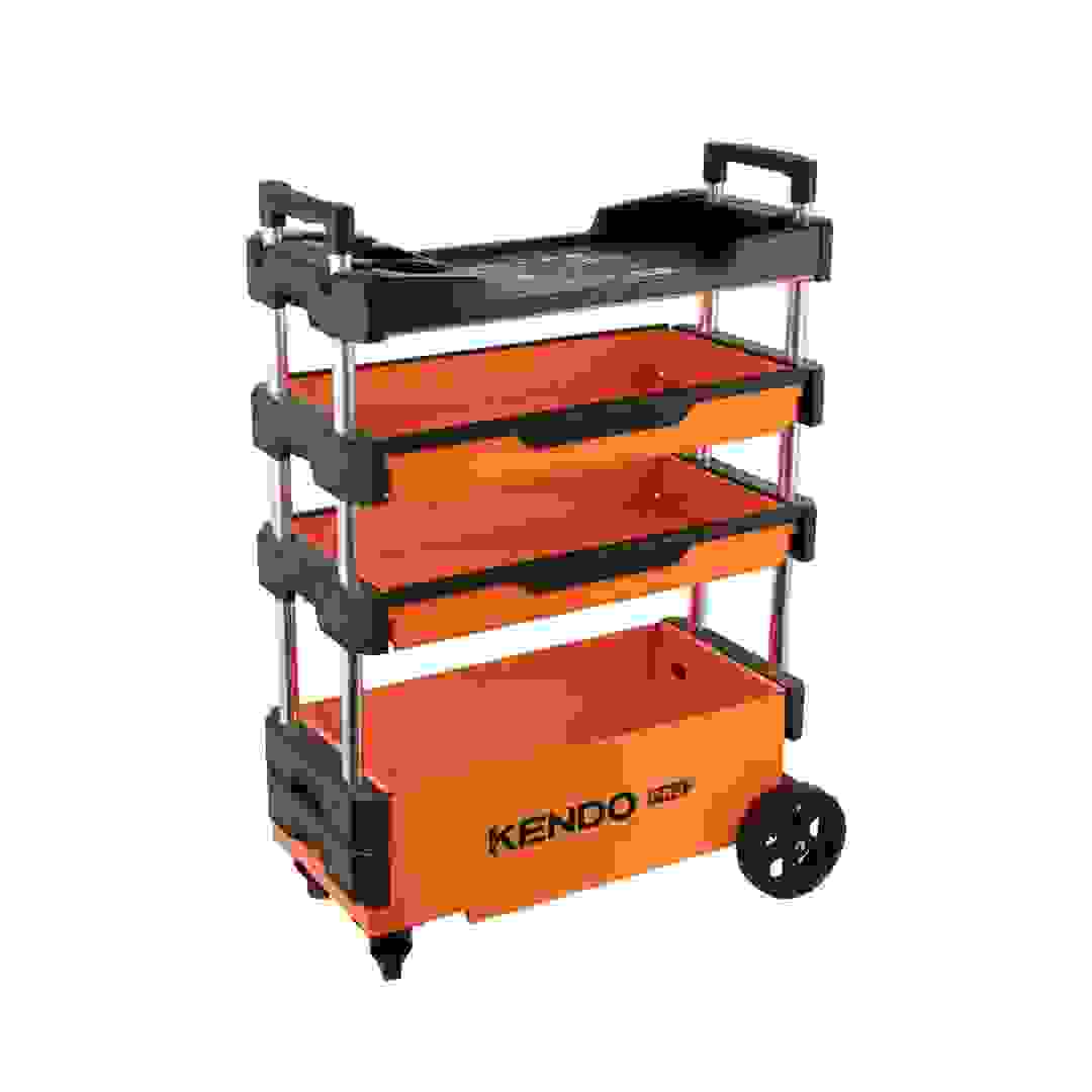 عربة أدوات ستانلس ستيل قابلة للطي مع أدراج كيندو (70 × 38 × 53.5 سم)