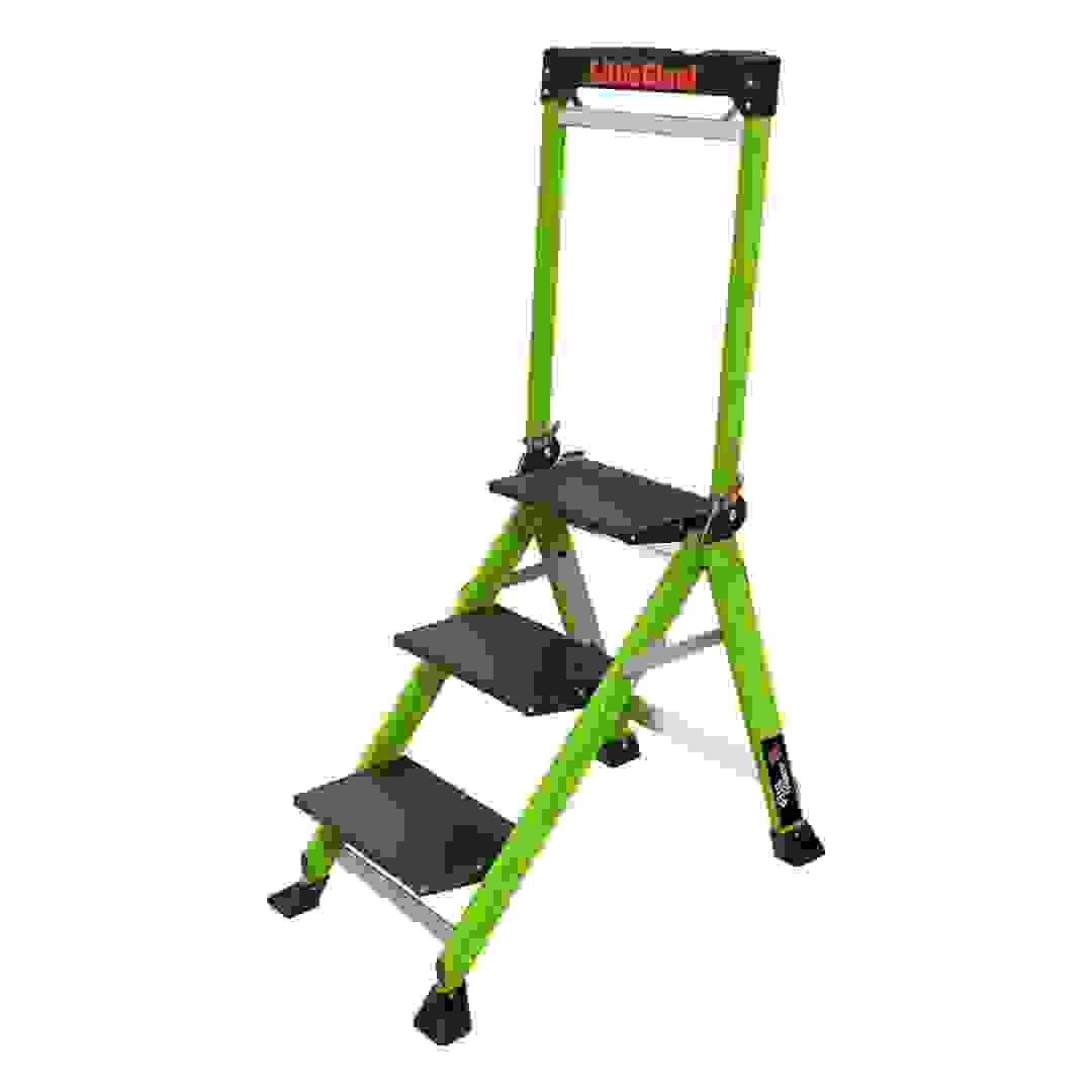 سلم ألياف مزدوجة زجاجية 3 درجات مع درابزين ليتل جاينت شور