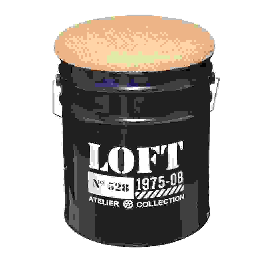 Atmosphera Alfred Ottoman Stool with Metal Storage (Assorted Colors, Medium)