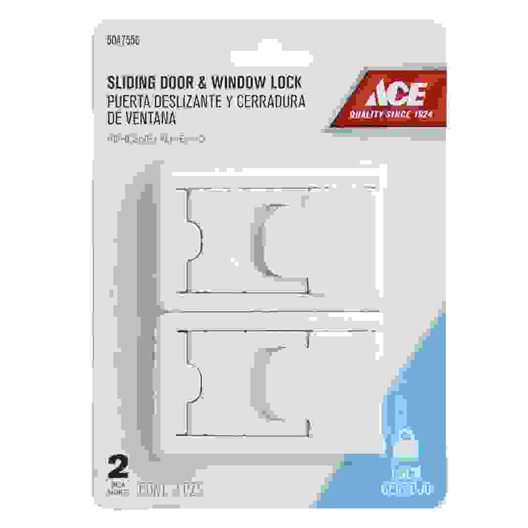 ACE Sliding Glass Window Lock Pack (White, 2 Pc.)