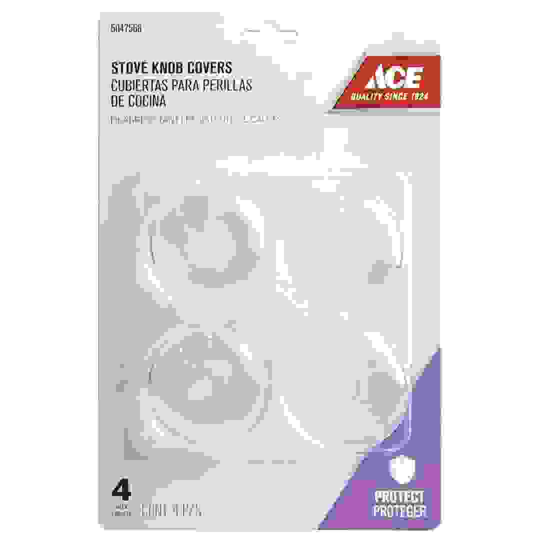 ACE Child Proof Stove Knob Covers Pack (Clear, 4 Pc.)