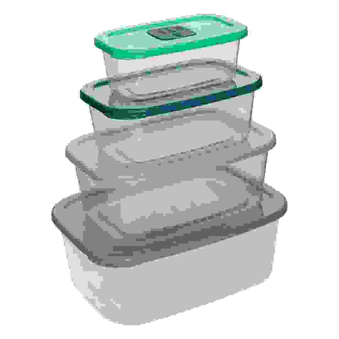 طقم صناديق طعام مستطيلة من فايف للميكروويف (4 قطع).