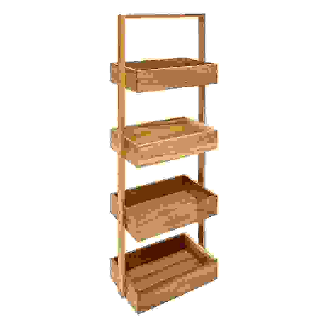 5Five 4-Tier Acacia Bathroom Shelf (L. 26.8 x D. 16 x H. 88 cm)