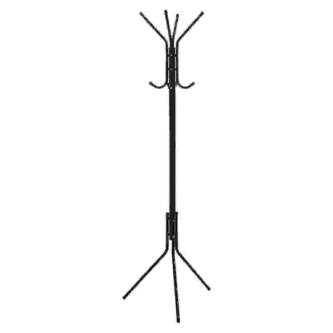 5Five Metal Coat Stand (Black, 8 Hooks)