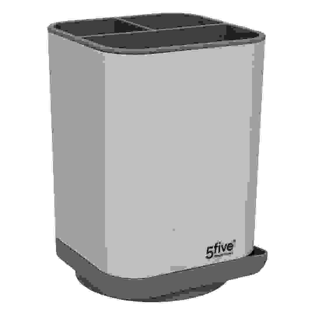 علبة أواني وأدوات طهي مع مصفاة 5فايف نيو (رمادي، قطر 13 × ارتفاع 18.7 سم)