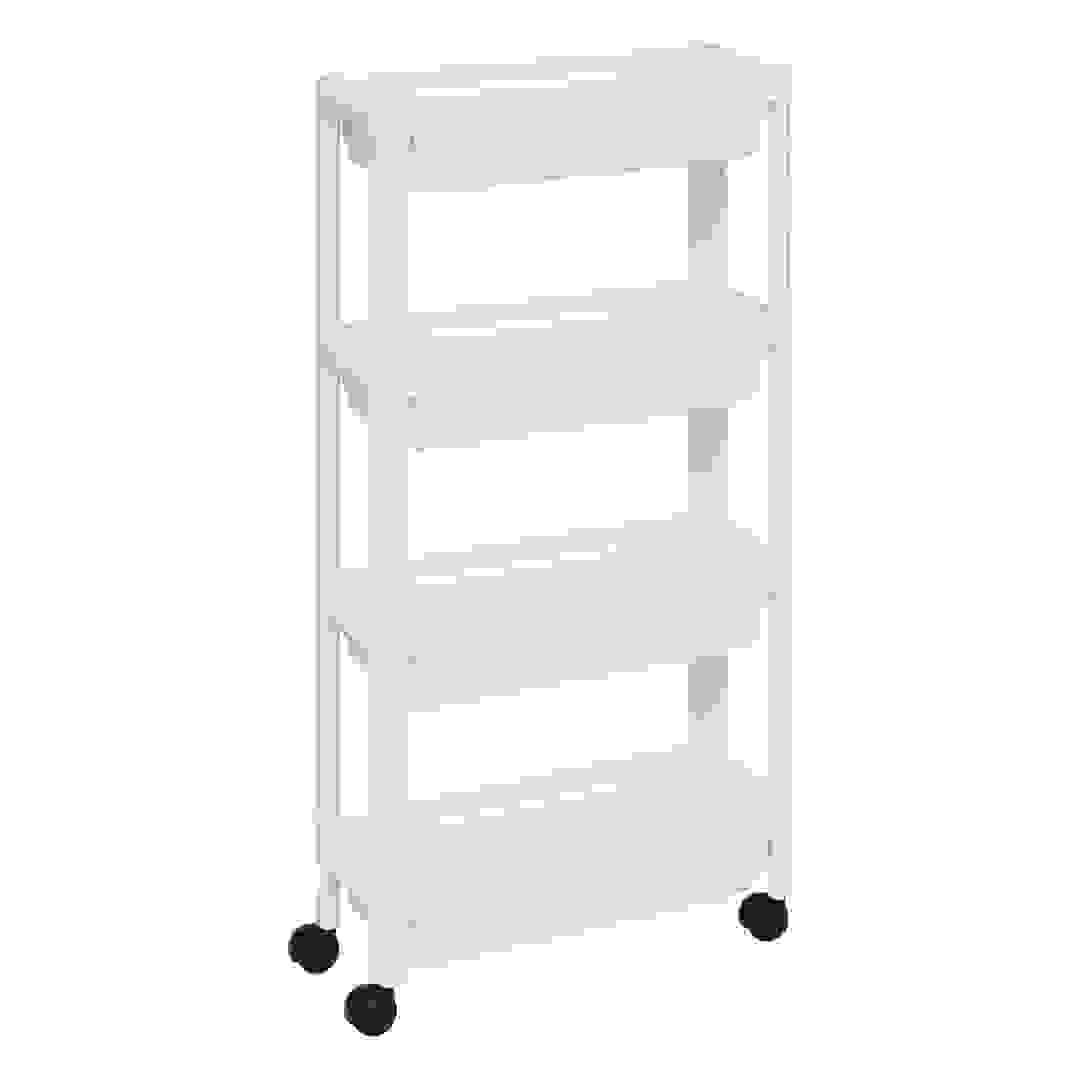 5Five 4-Tiers Extend Trolley (White, L. 37.5 x D. 15 x H. 78.5 cm)