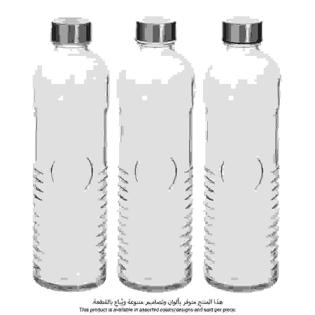 قارورة ماء زجاجية إس جي (شفافة، 1 لتر)