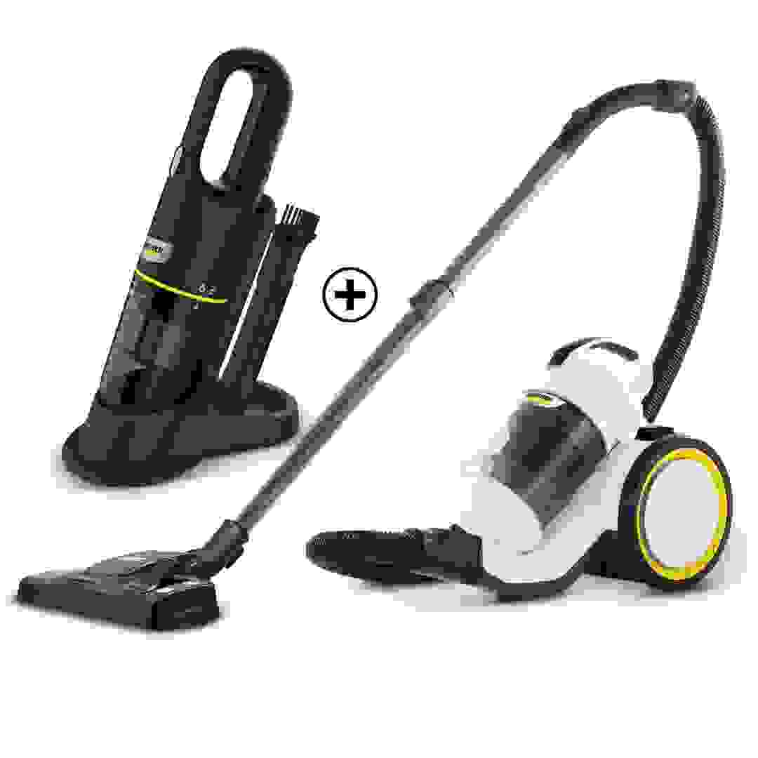Karcher Bagless VC 3 Plus Multi-Cyclone Vacuum Cleaner + VCH 2s Hand Vacuum Cleaner Bundle