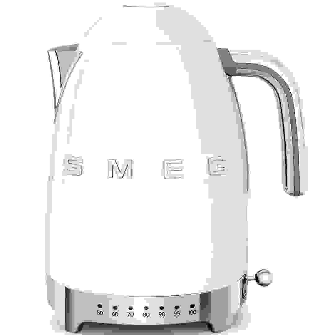 SMEG Retro 50's Style Electric Kettle, KLF04WHUK (1.7 L, 3000 W, Glossy White)
