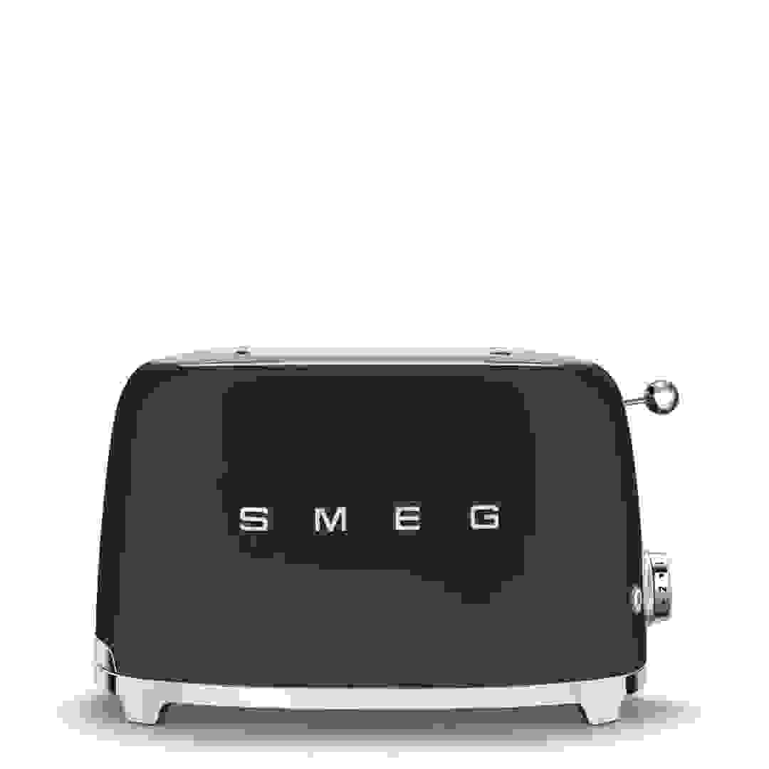 SMEG 50's Style Retro 2-Slice Toaster, TSF01BLMUK (Matte Black, 950 W)