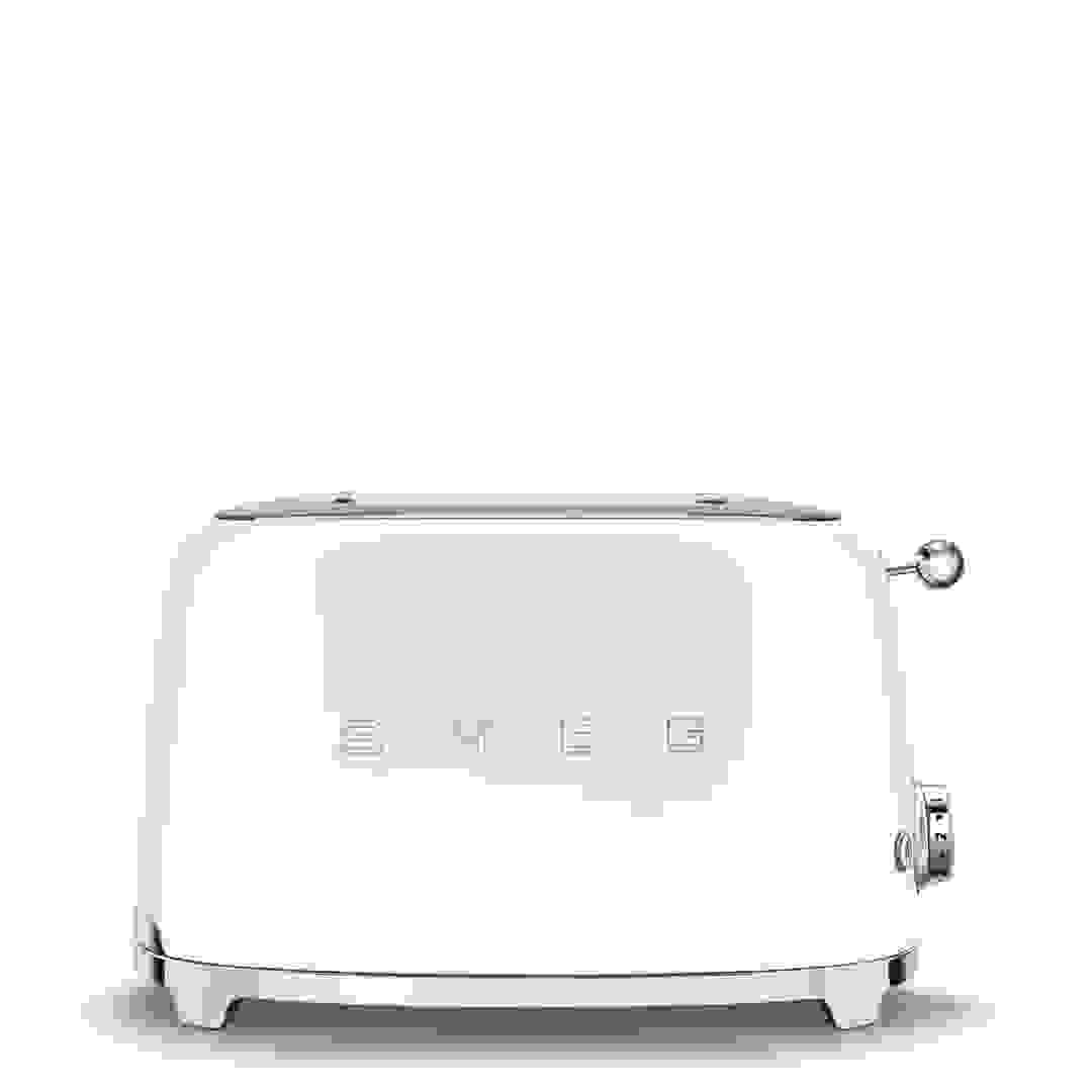 SMEG 50's Style Retro 2-Slice Toaster, TSF01WHMUK (Matte White, 950 W)