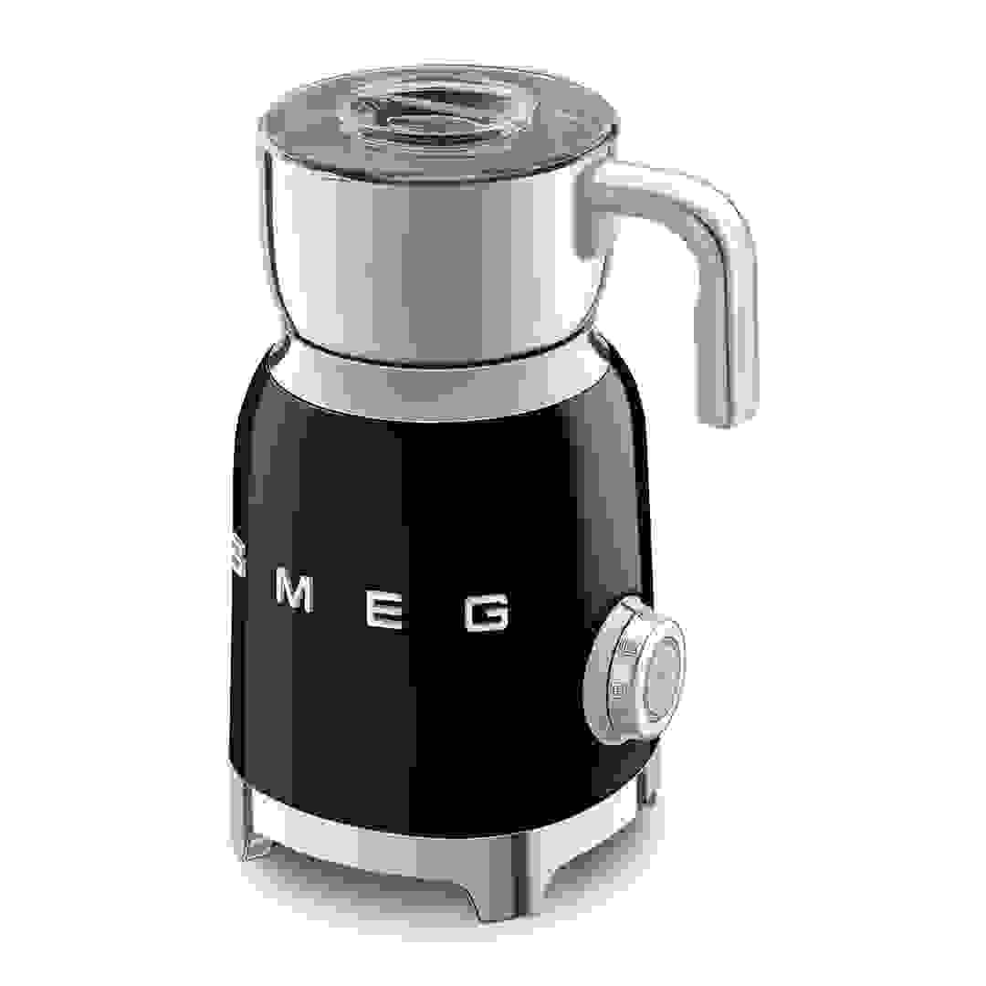 SMEG Retro 50’s Style Milk Frother, MFF11BLUK (Black, 500 W, 250 ml)