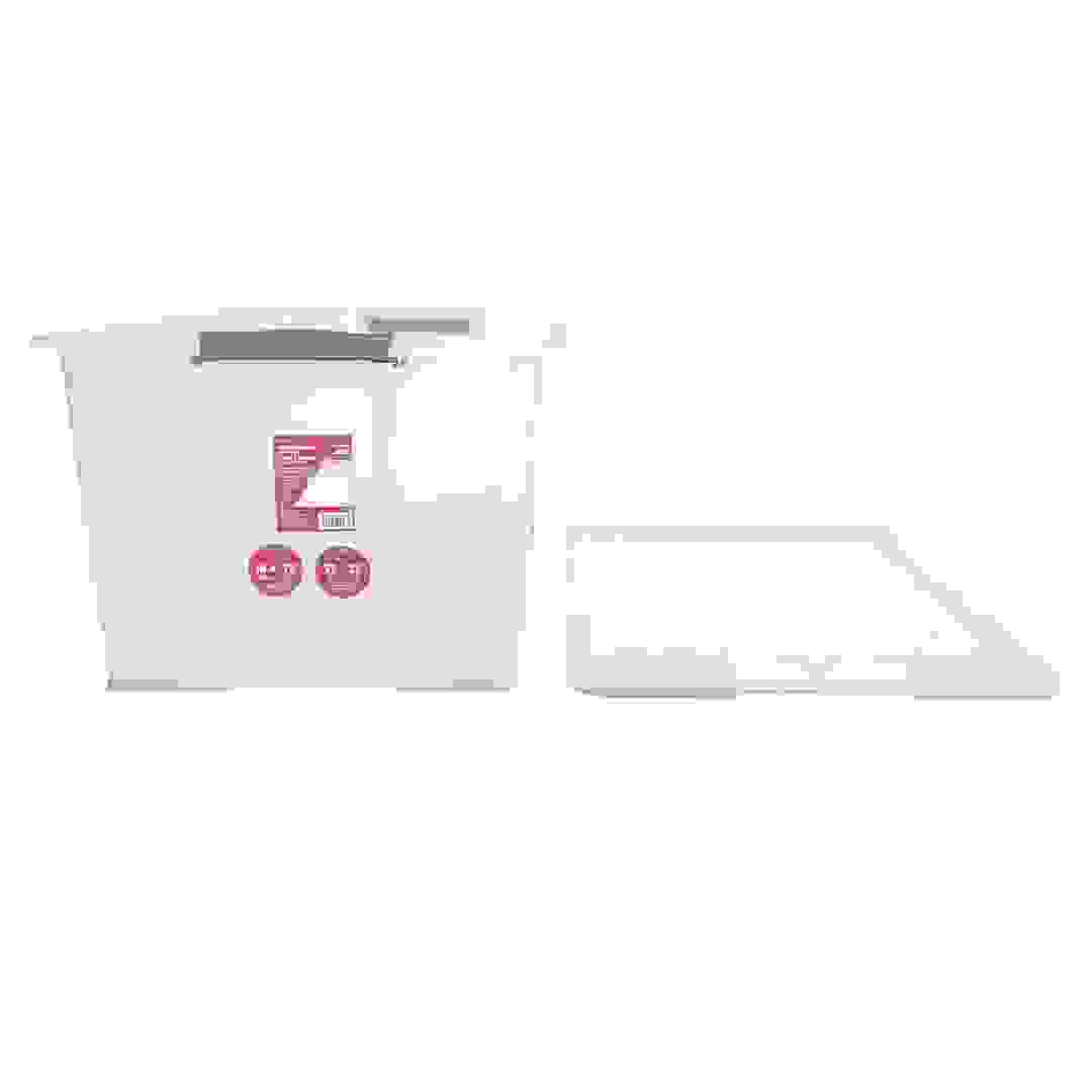 Ace Latch Storage Box with Wheels (Transparent, 70 L)
