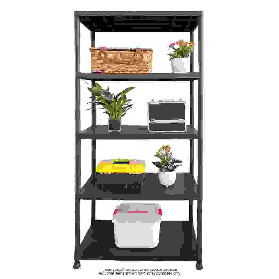 Ace 5 Tier Plastic Shelf (180 x 90 x 40 cm, Black)