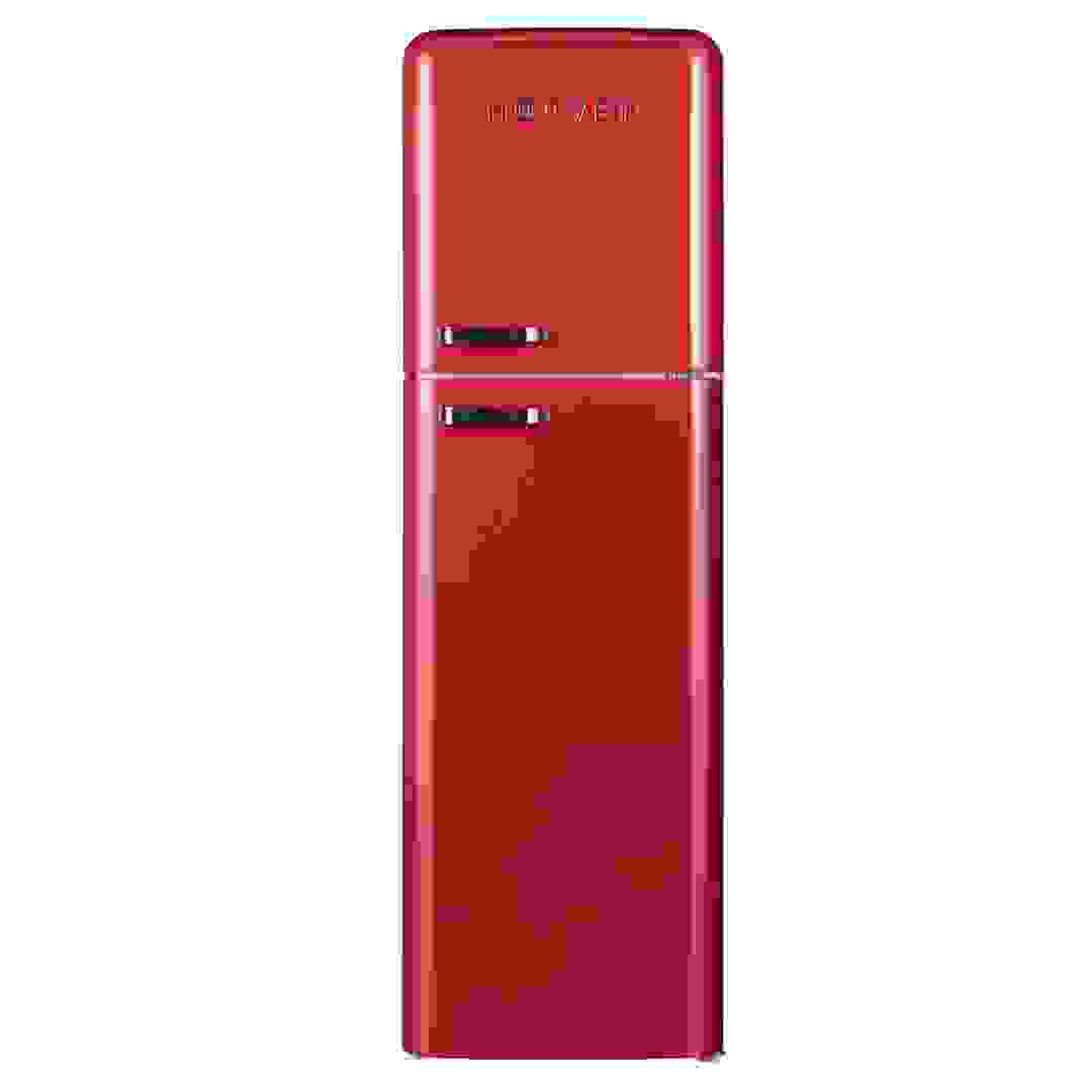 Hoover Freestanding Top Mount Retro Style Refrigerator, HTR-M326-RR (326 L)