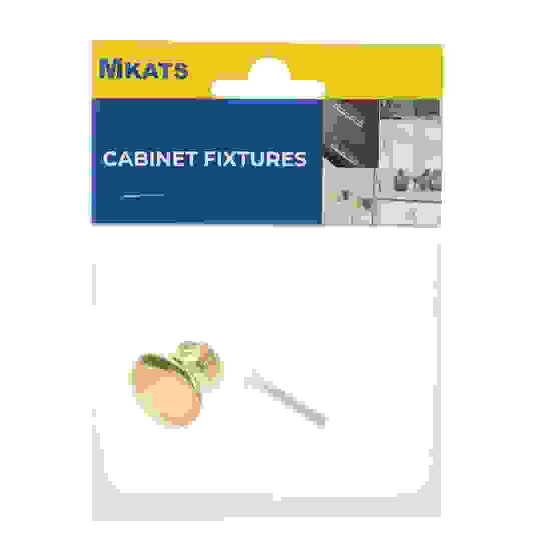 Mkats Flat Zinc Alloy Drawer Knob (2.5 cm, Golden)
