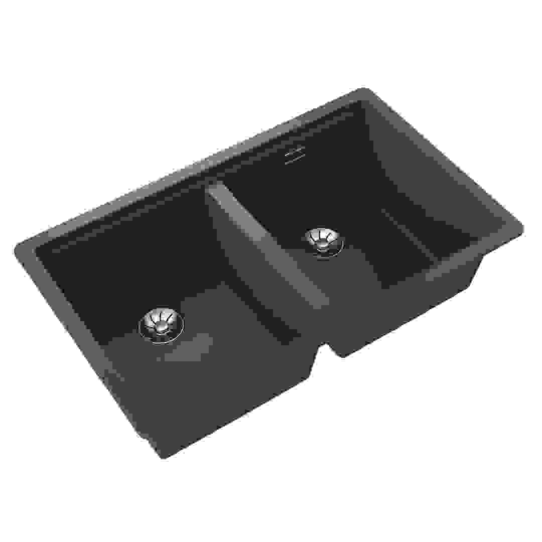 Teka Radea Kitchen Sink W/Tow Bowls (Dark Grey, 75.0 x 45.6 cm)