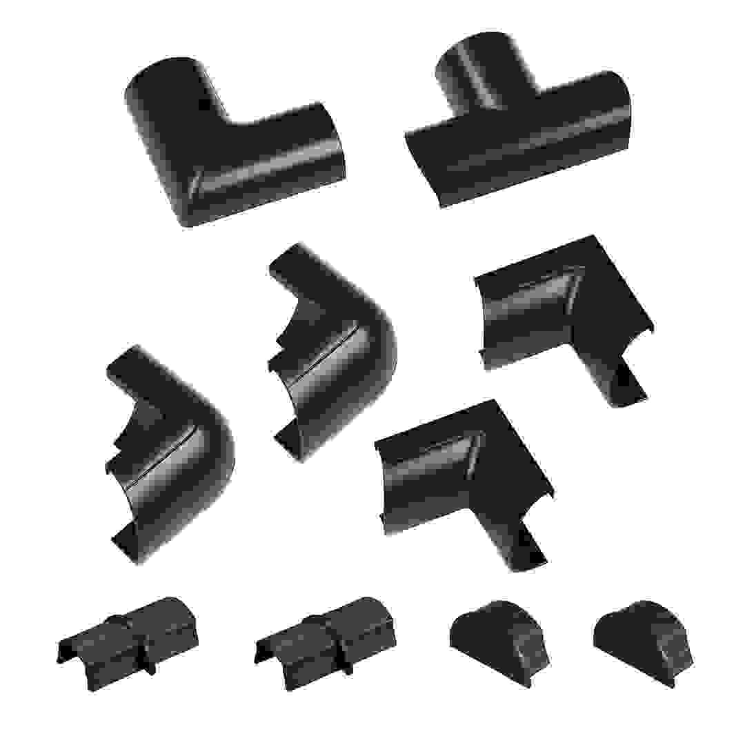 D-Line Clip Over Accessory Trunking Set (Black, 10 Pc.)