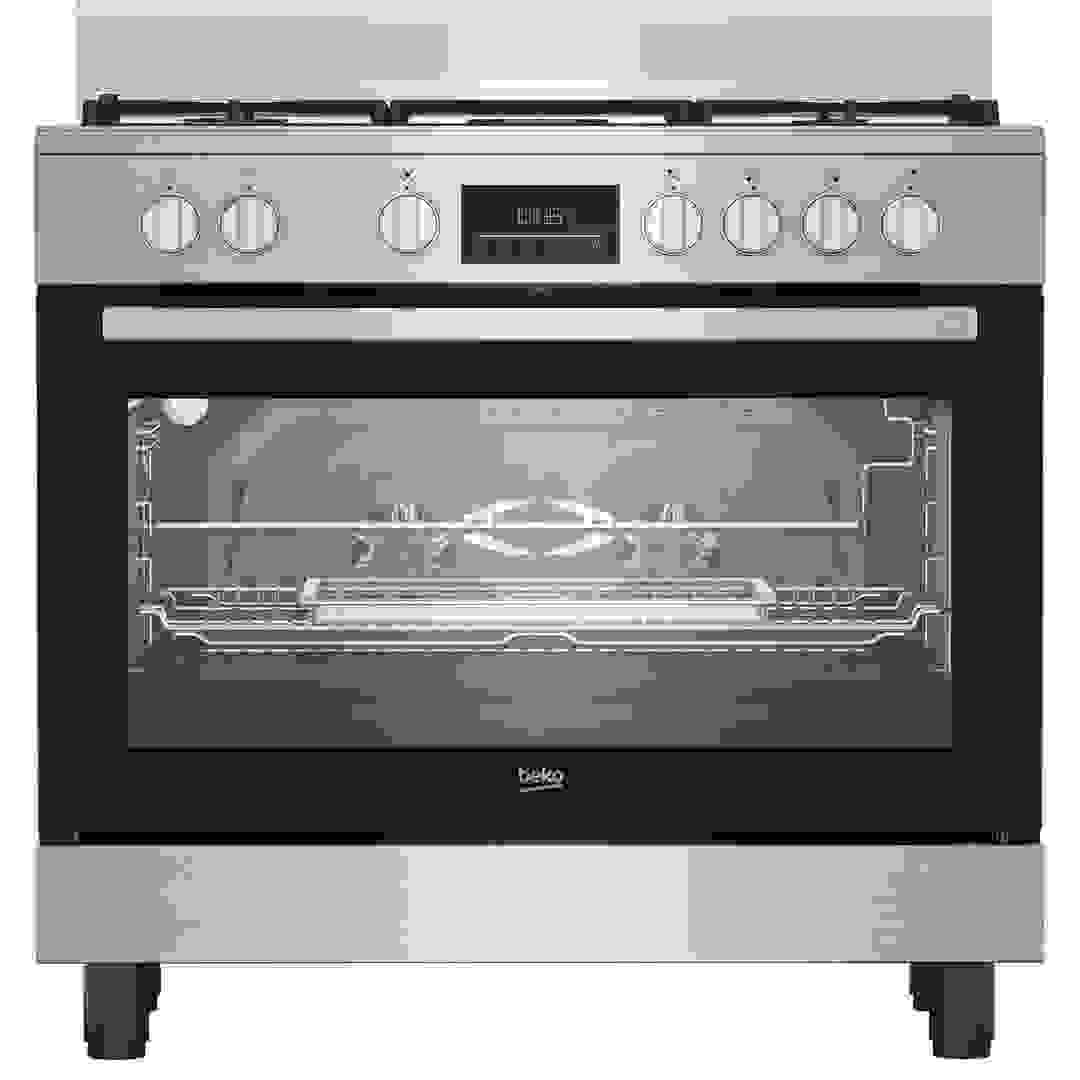 Beko Freestanding 5-Burner Multi-Functional Gas Cooker, BGTW11227EXA (93 x 90 x 60 cm, 108 L)