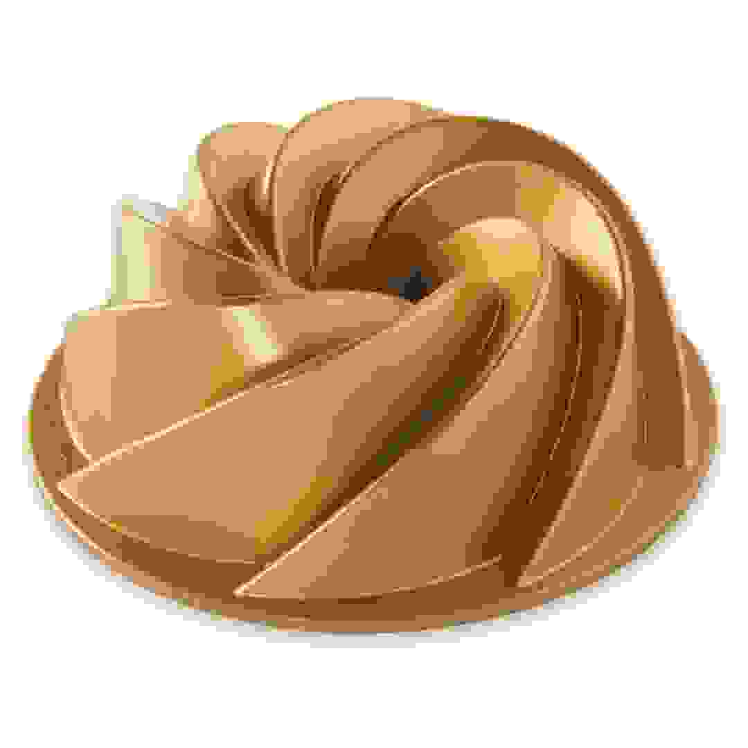 Nordic Ware Cast Aluminum Heritage Bundt Pan (6 Cup, Gold)
