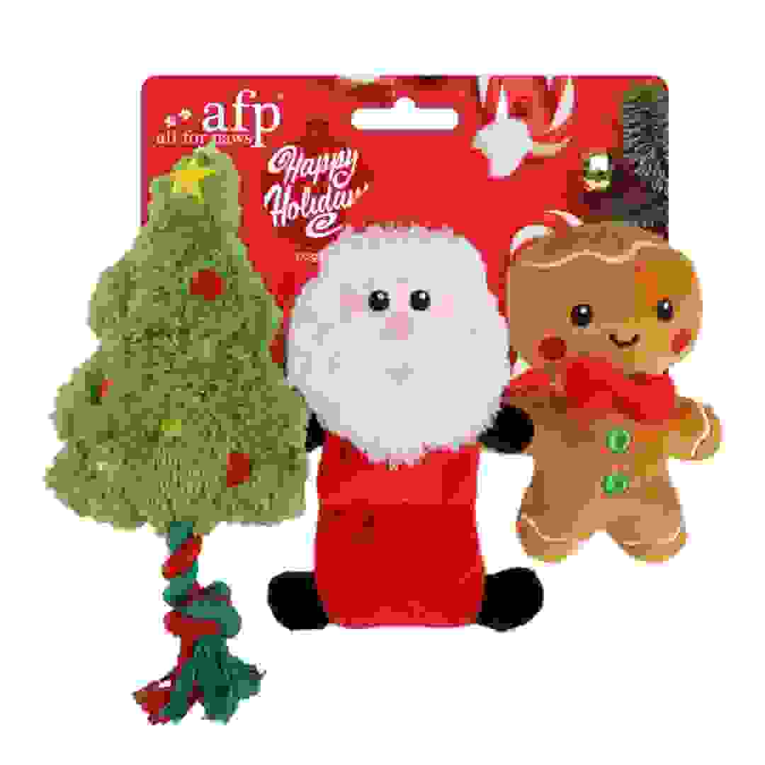 All For Paws HOHOHO Dog Holiday Toys Set (3. Pc.)