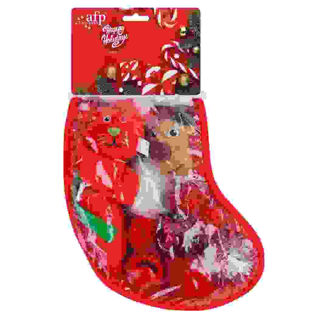 All For Paws Holiday Cat Gift Sock (34 cm, Red)