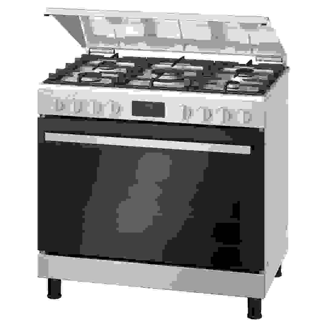 Bosch Series 6 Gas Range 5 Burner Cooker, HGX5H8W50M (84.4-88.9x89.4x60.7 cm, 147 L)