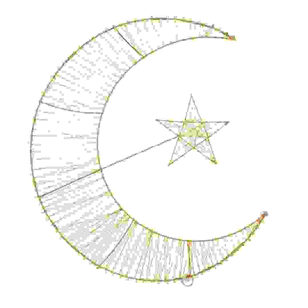 Oasis Flat Moon with Stars Decor (40 cm)