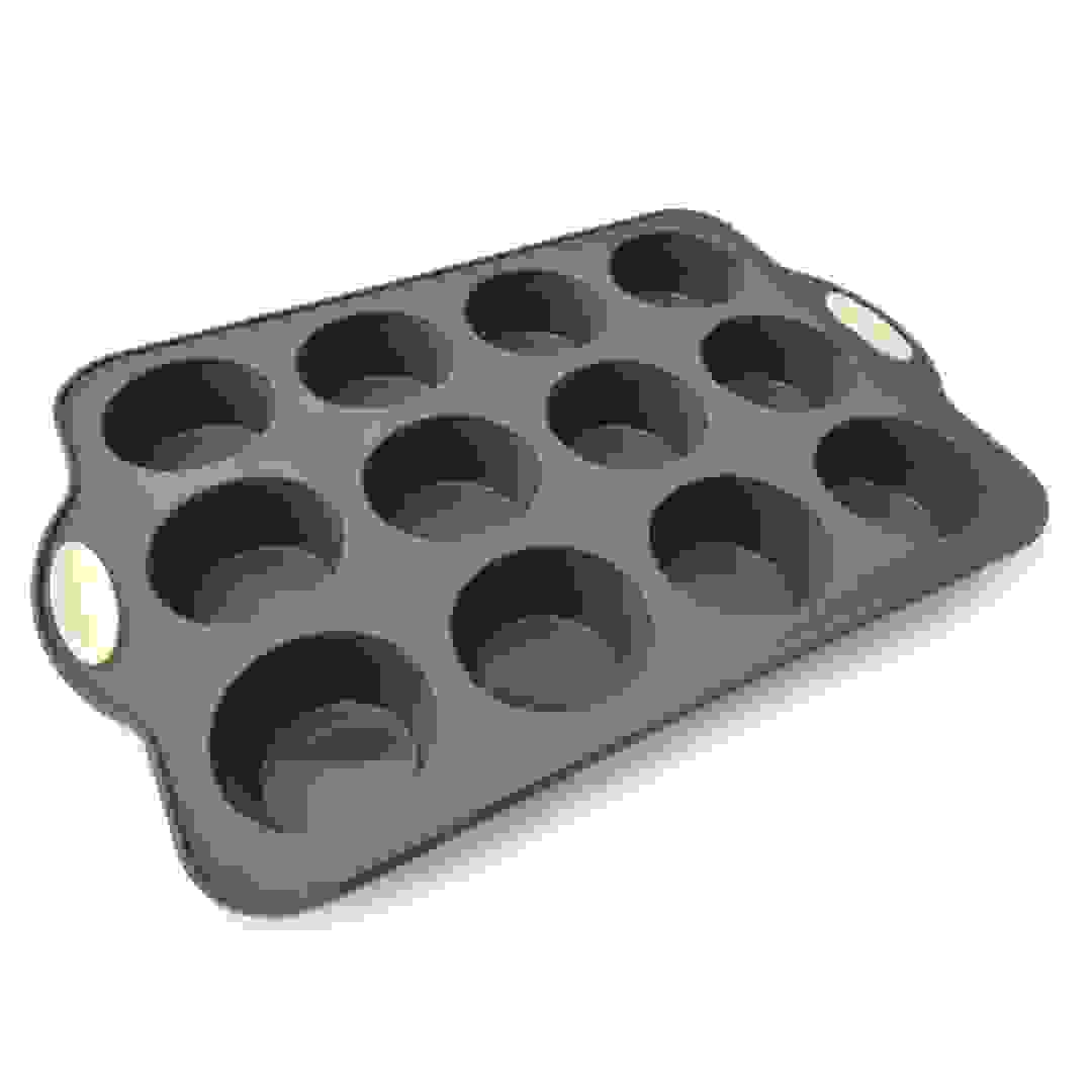 Orchid ILB Silicone Muffin Cake Pan (Grey, 12 Pc.)