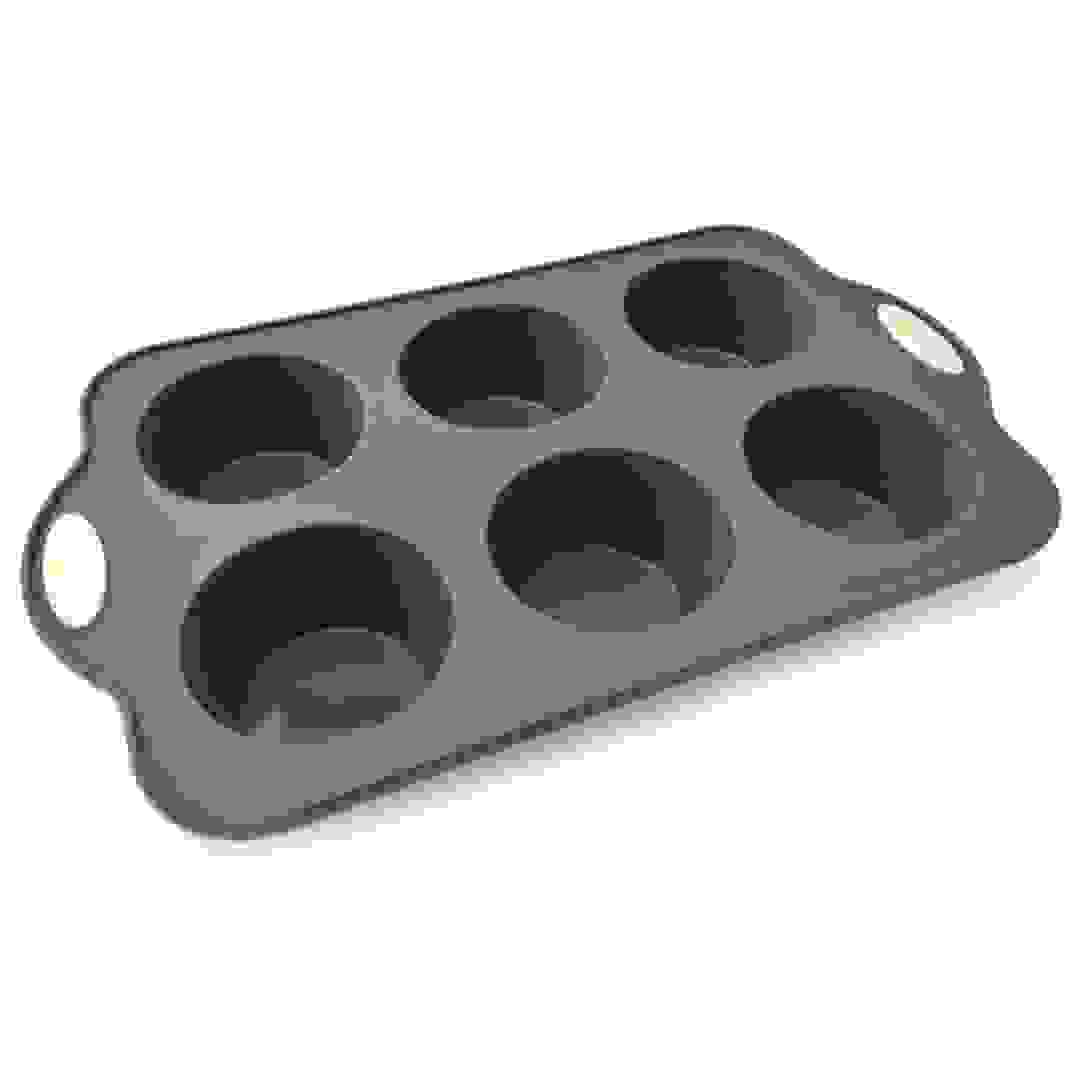 Orchid ILB Silicone Muffin Cake Pan (Grey, 6 Pc.)