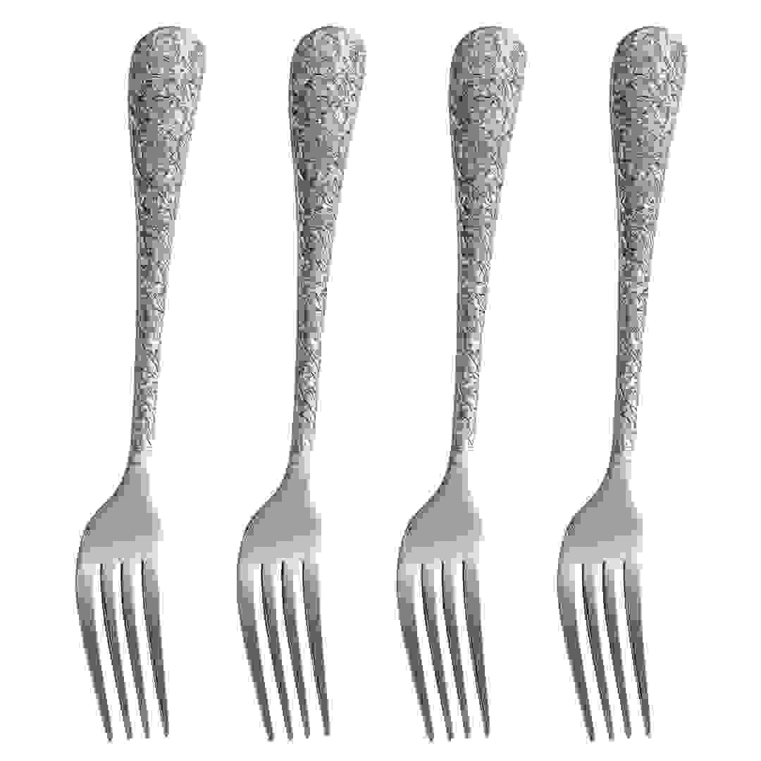 Orchid Artistic Stainless Steel Table Forks Set (4 Pc.)