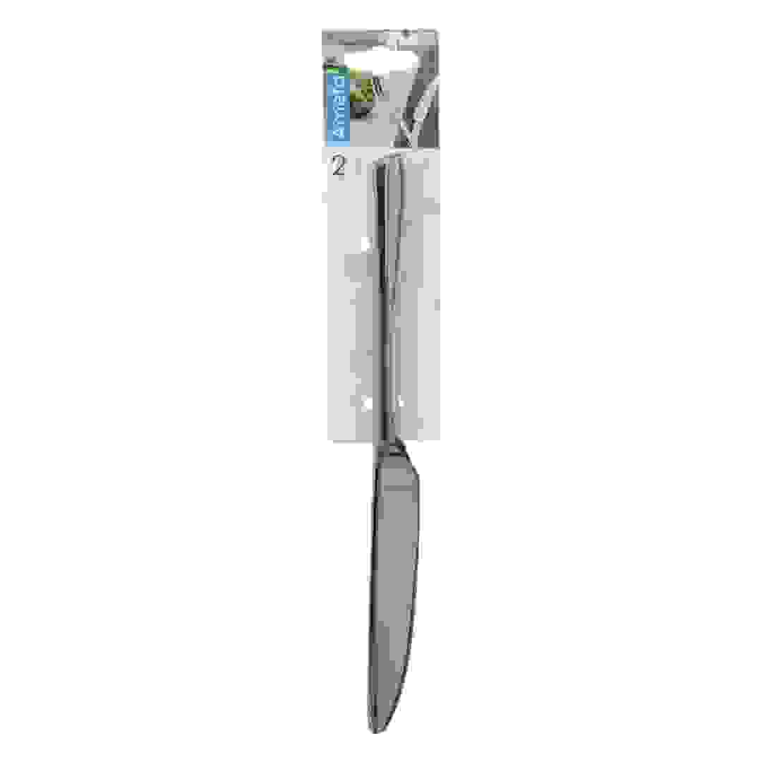 Amefa Austin Stainless Steel Table Knives (Silver, 2 Pc.)