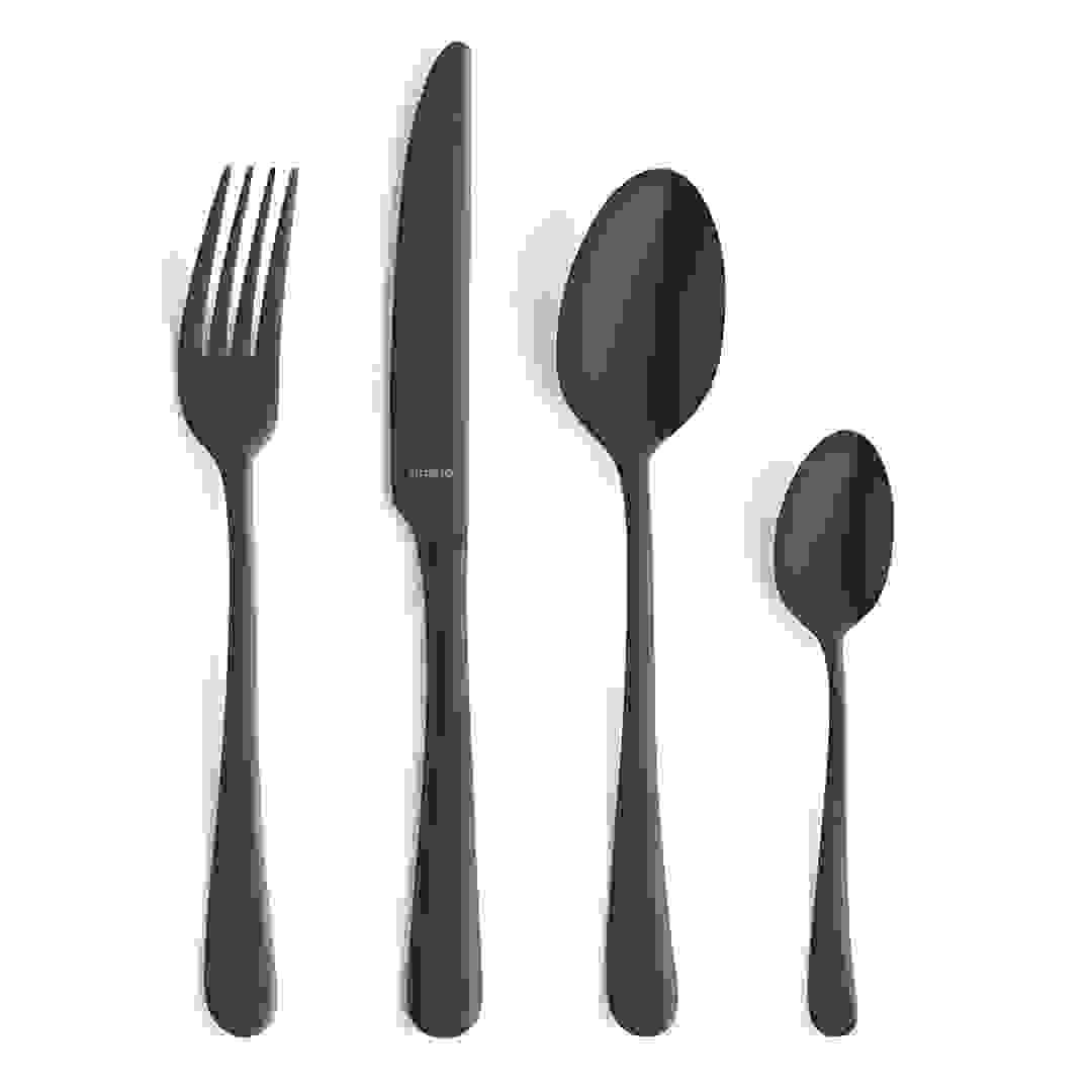 Amefa Austin Stainless Cutlery Set (Black, 24 Pc.)