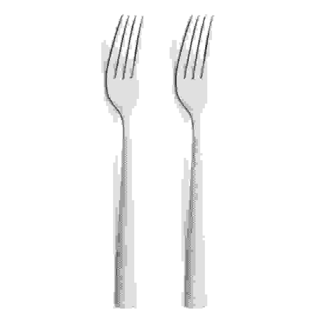 طقم شوك طاولة ستانلس ستيل أميفا جويل (فضي، قطعتين)