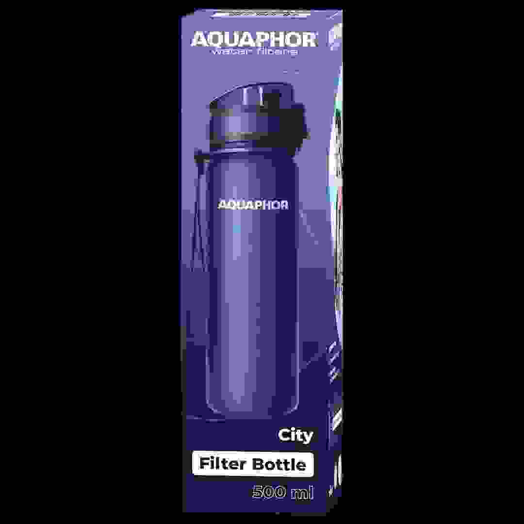 Aquaphor Water Filter Bottle City (0.5 L, Navy)