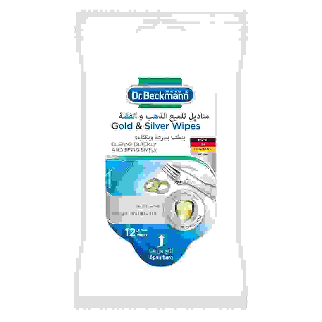 مناديل مبللة دكتور بيكمان (ذهبي وفضي، 12 قطعة)