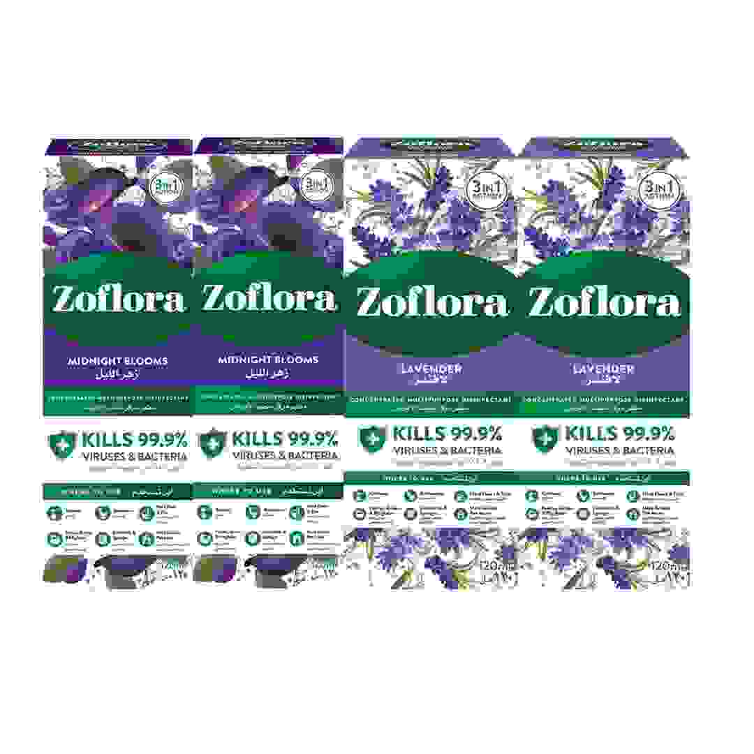 Zoflora Concentrated Multi-Purpose Disinfectant Gift Pack (Assorted Scent, 120 ml, 4 Pc.)