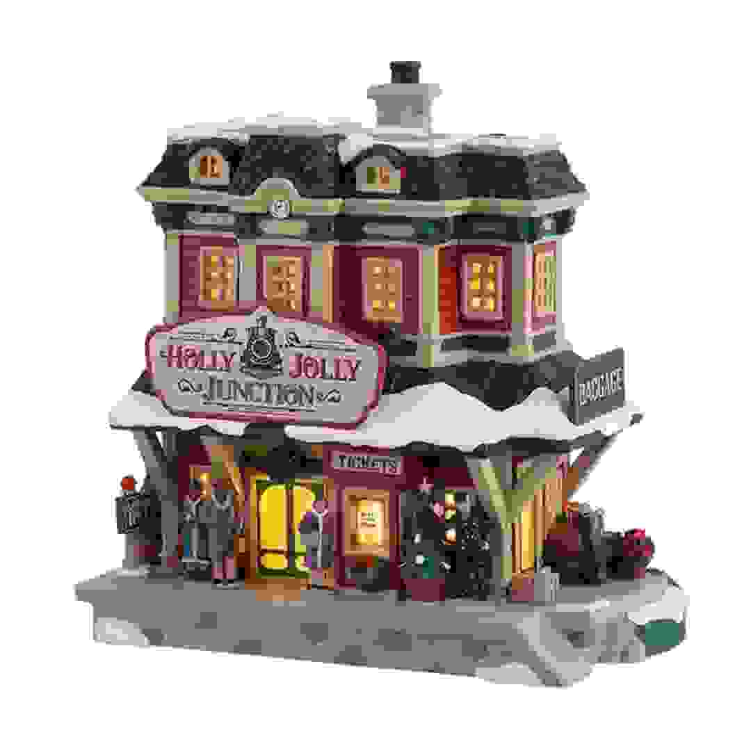 Lemax Holly Jolly Junction Festive Decor W/Adaptor (Multicolor, 100 mAh)