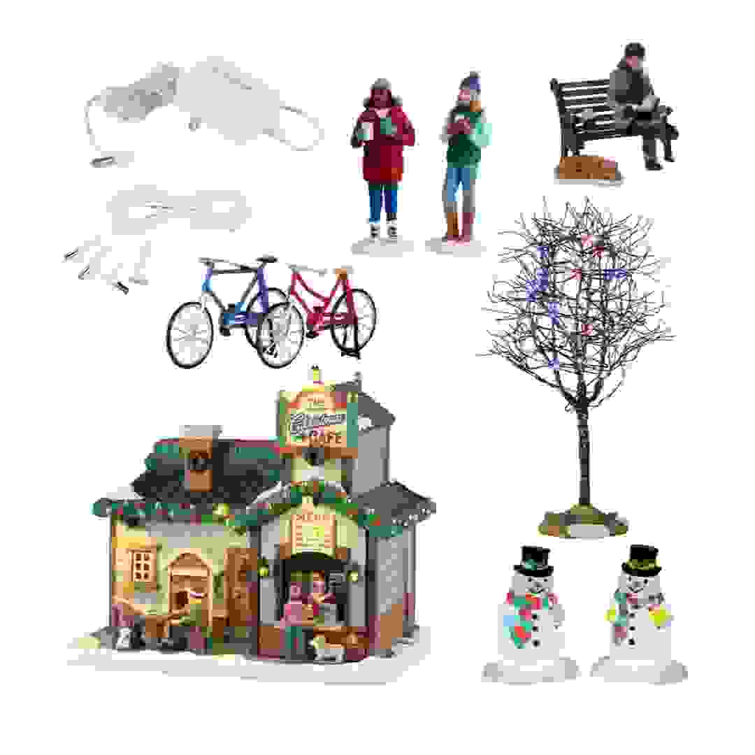 Lemax The Christmas Cafe Set Festive Decor W/Adaptor (Multicolor, 550 mAh)